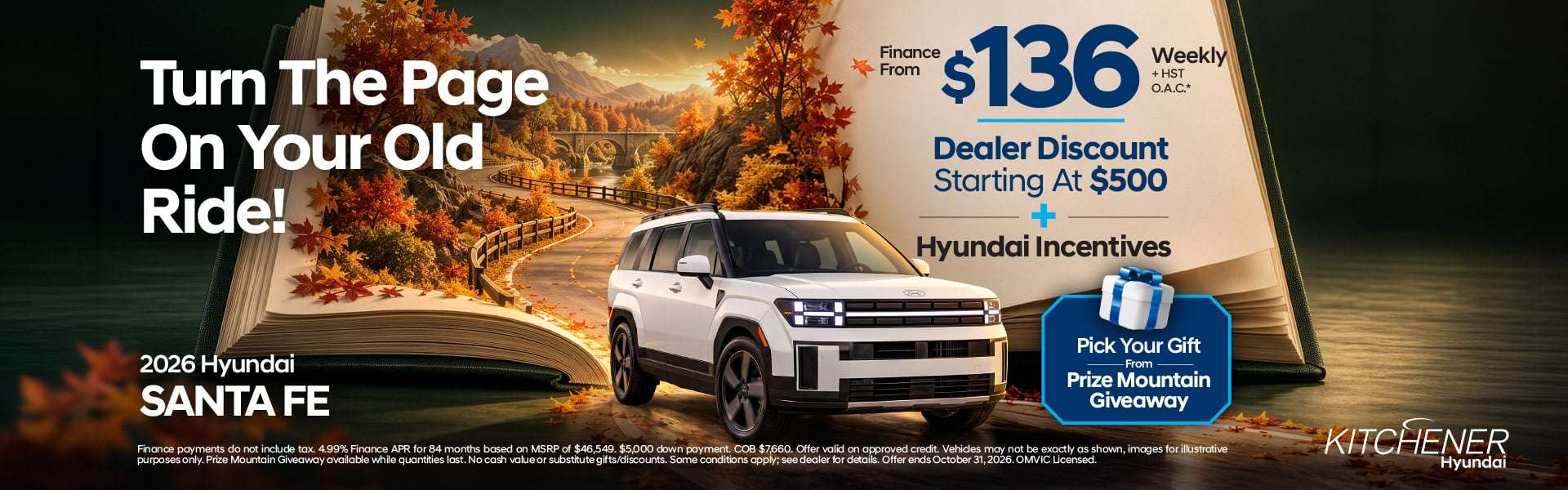 2026 Hyundai Santa FeFinance From $136 Weekly + HST O.A.C.* | Dealer Discount Starting At $500 + Hyundai Incentives